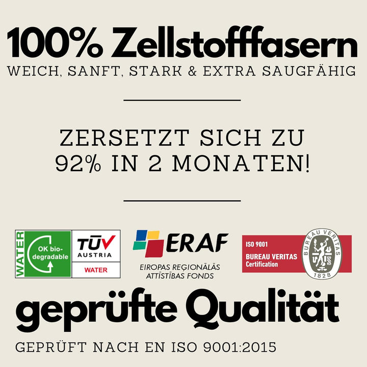 SanaSet Baby Feuchttücher - sanftes Toilettenpapier/Spucktücher mit Aloe Vera, Kamille & Olivenöl fü