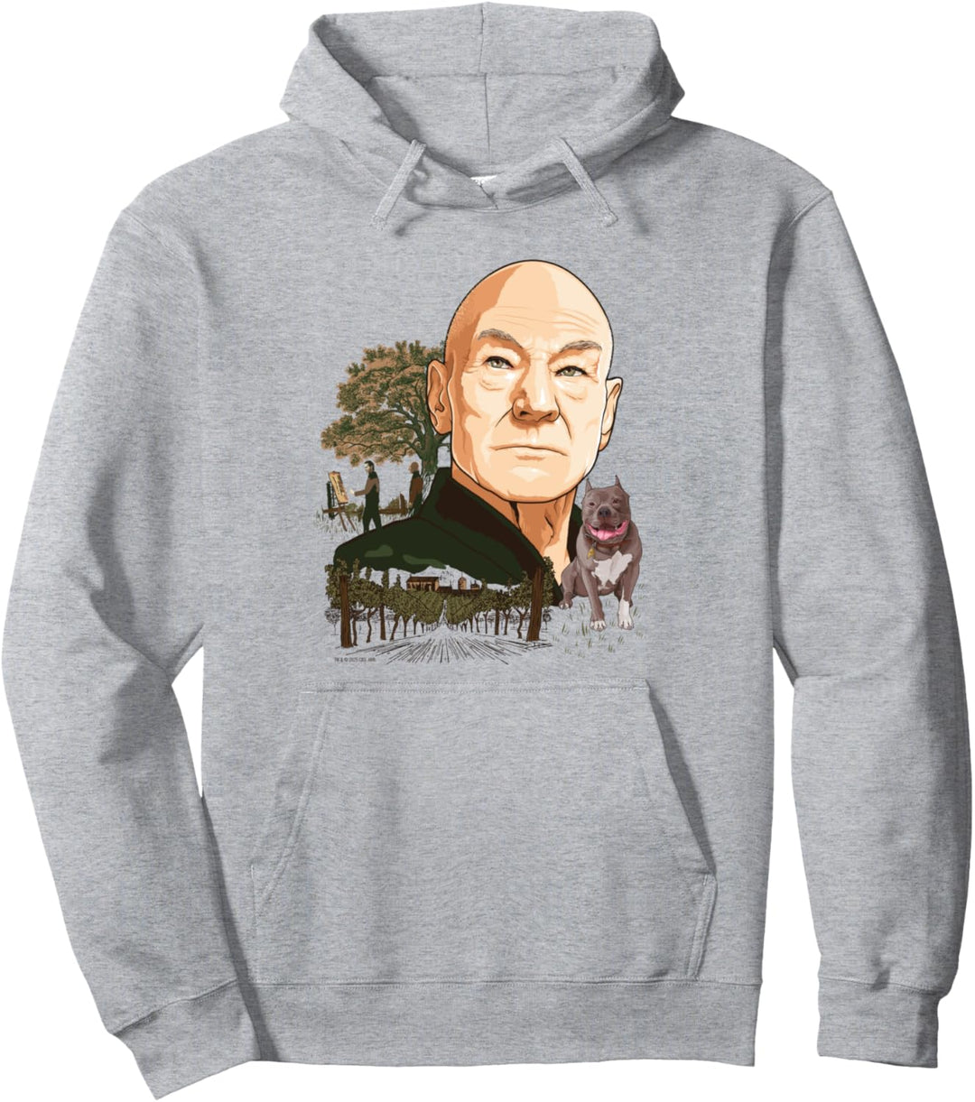 Star Trek Picard Vineyard Portrait Pullover Hoodie