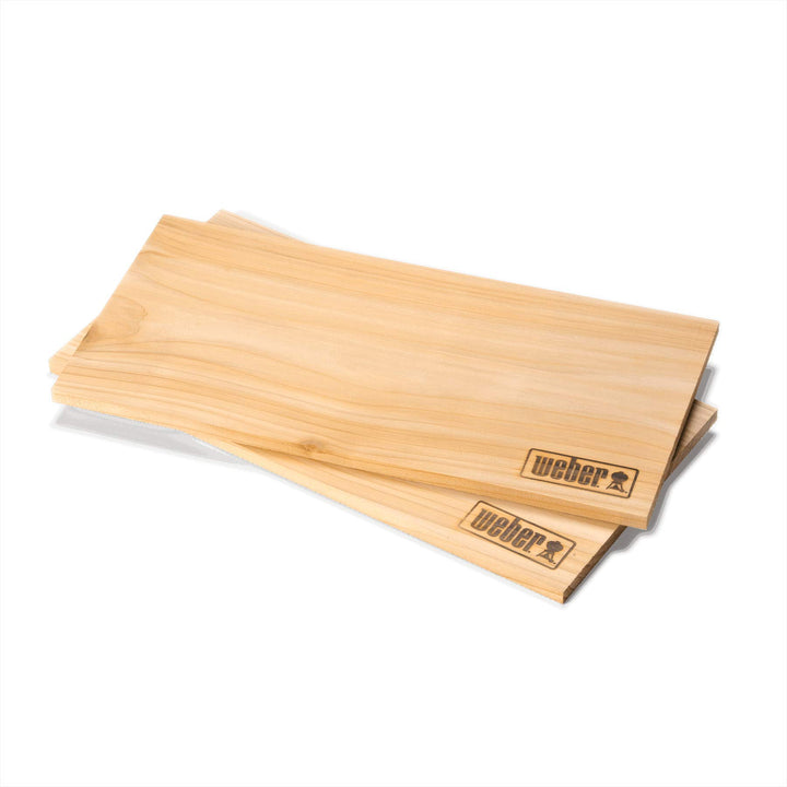 Weber Zendernholz Räucherbretter - Gross (40 x 15cm), 2er Pack, süsses, mildes Aroma, ideal für Käse