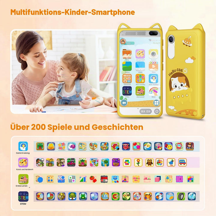 Kinderhandy Spielzeug 3.97 Zoll Touchscreen Pretend Smartphone, Kinder Smart Phone Weihnachts- und G