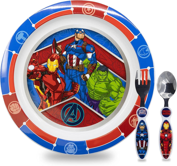 Kindergeschirr set Hulk, kinderbesteck Edelstahl, Wiederverwendbares geschirr Set, Kinder Essgeschir