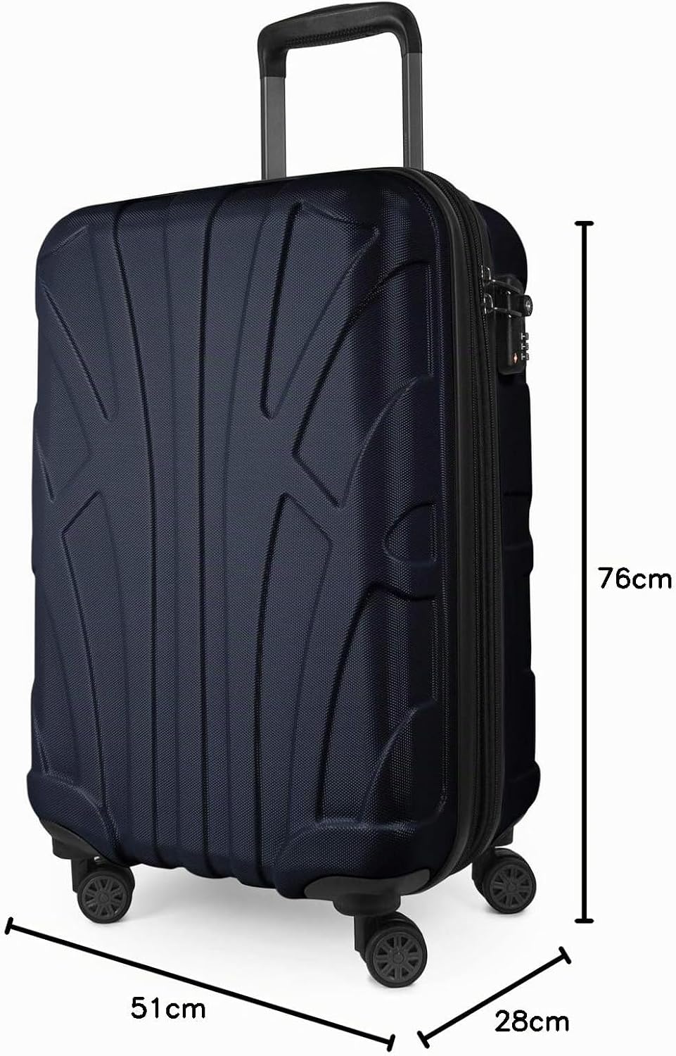 Suitline 3er Koffer-Set Trolley-Set Rollkoffer Hartschalen-Koffer Reisekoffer, TSA, (55 cm, 66 cm, 7