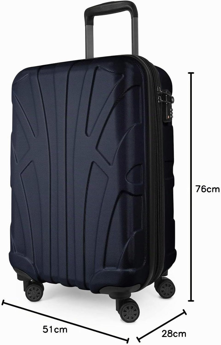 Suitline 3er Koffer-Set Trolley-Set Rollkoffer Hartschalen-Koffer Reisekoffer, TSA, (55 cm, 66 cm, 7