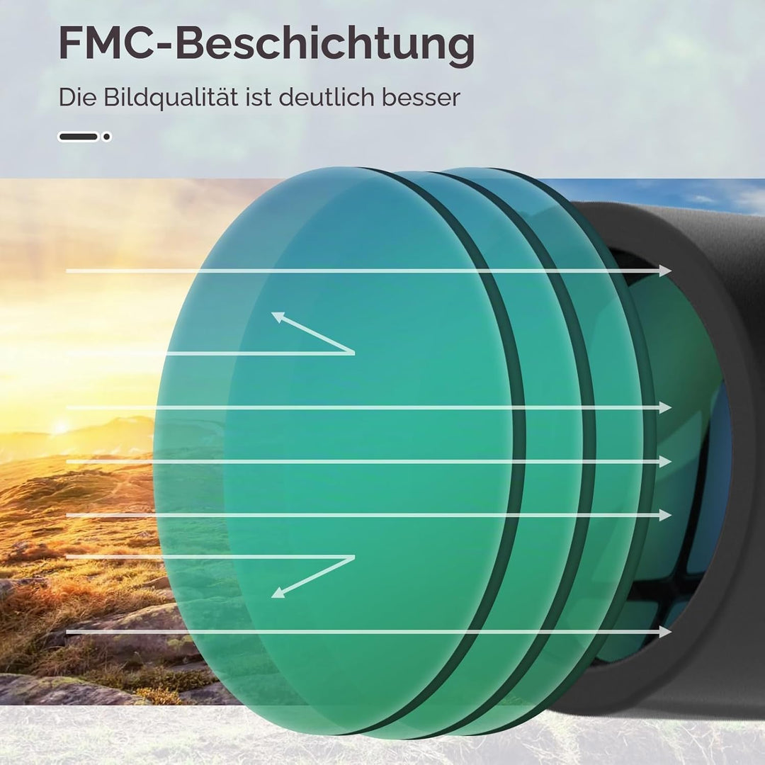 Svbony SA205 Fernglas für Erwachsene, 10x42 ED Flat Field Korrektur BAK4 FMC Grosses Okular Hohe Ver