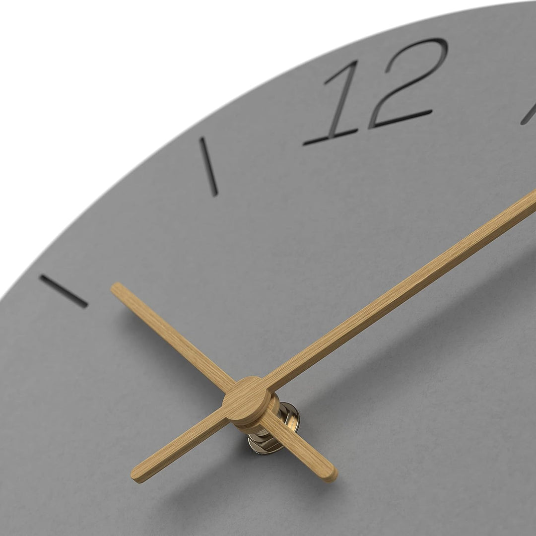 Cander Berlin MNU 2630 H Wanduhr MDF lautlos ohne Tickgeräusche 30 cm analog Wohnzimmer modern Vinta