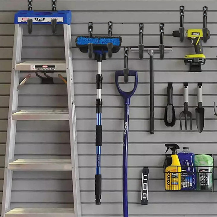 AKOLAFE 20 Stück Garage Leiterhaken 12cm Schwarz Wandhaken Edelstahl 120x 90 mm Schwerlast 20kg Robu