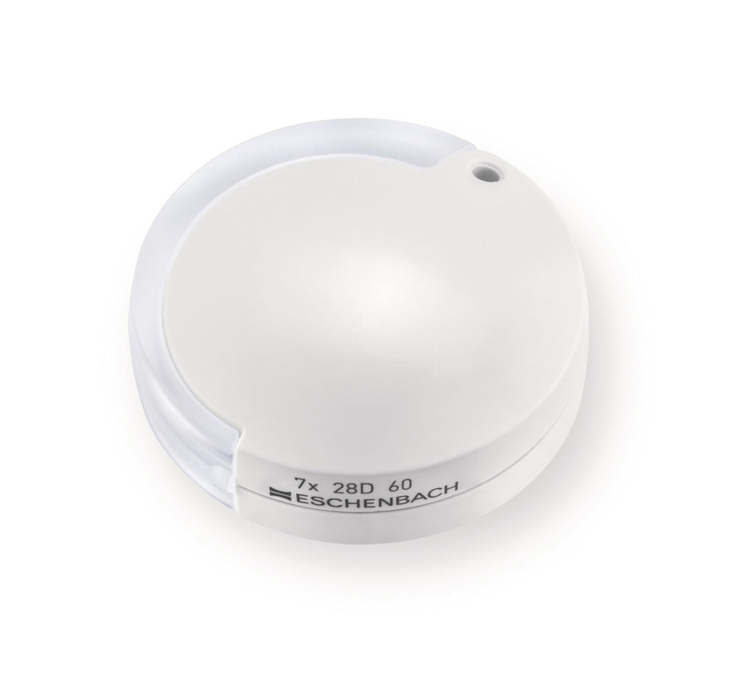 Eschenbach Optik Lupe Einschlaglupe mobilent, 7,0 x, weiss, mit Umhängekordel, 7,0 x