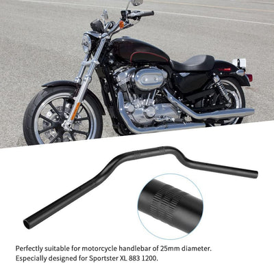 Motorrad Lenker, KIMISS 25mm/1.0" Drag Bar Custom Hand Bar Stahl Lenker Universal für XL 883 1200 (S