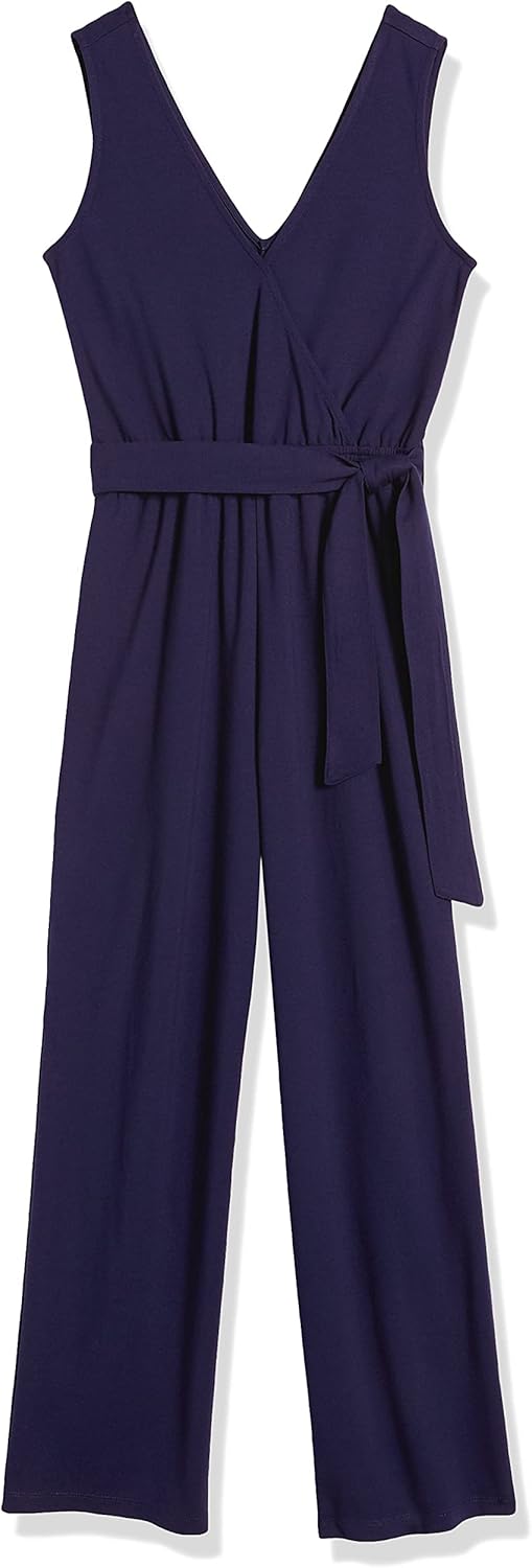The Drop ärmelloser Wickel-Jumpsuit für Damen, von @caralynmirand M Marineblau, M Marineblau