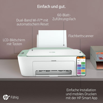 HP DeskJet 2720e Multifunktionsdrucker, 6 Monate gratis drucken mit HP Instant Ink inklusive, Drucke
