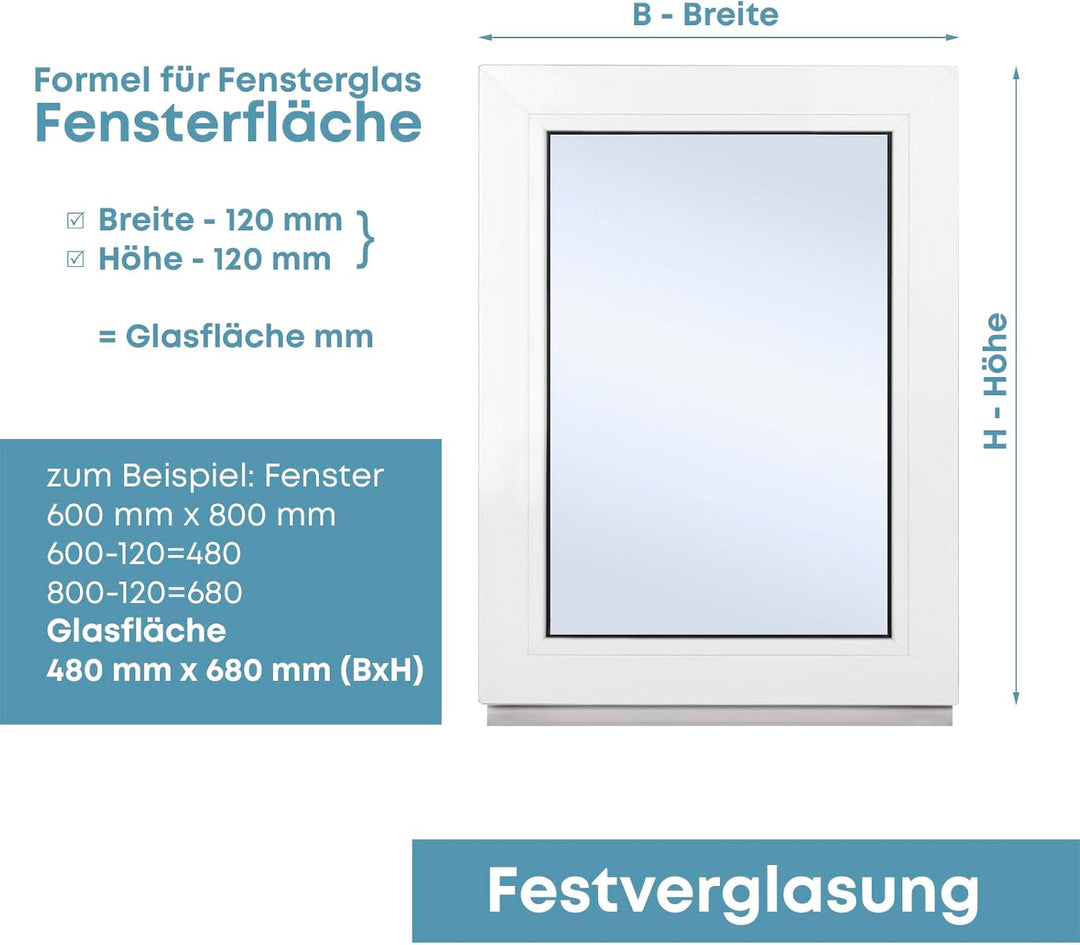 Framex Premium Kellerfenster - Kunststofffenster Weiss BxH 750 x 450 mm - Garagenfenster/Gartenhaus