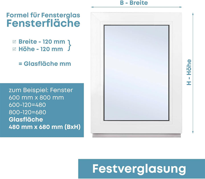 Framex Premium Kellerfenster - Kunststofffenster Weiss BxH 750 x 450 mm - Garagenfenster/Gartenhaus