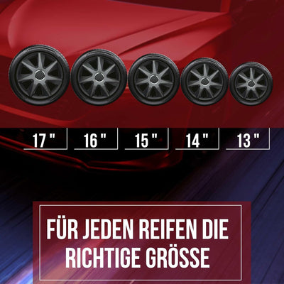 Albrecht 14 Zoll Radkappen carbon/schwarz für Stahlfelgen - Run Radzierblenden aus hochwertigem Kuns