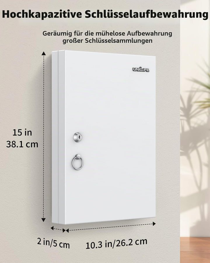 Uniclife 32 Position Schlüssel Schloss Box, Wandmontage Schlüsselbox, Auto Schlüssel Organizer mit s