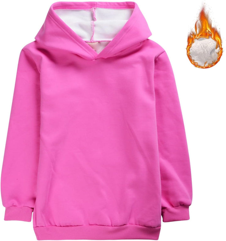 Generisch und Winter und Mädchen Farbe Hoodie für 3Y bis 16Y Winter Pullover Baby Mädchen Hot Rosa 5
