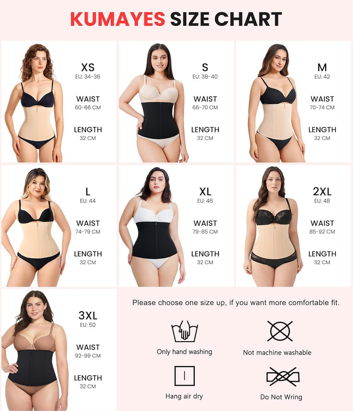 KUMAYES Korsett Damen Waist Trainer Cincher Korsage Taillenformer Bauchweggürtel Corsage Shapewear D
