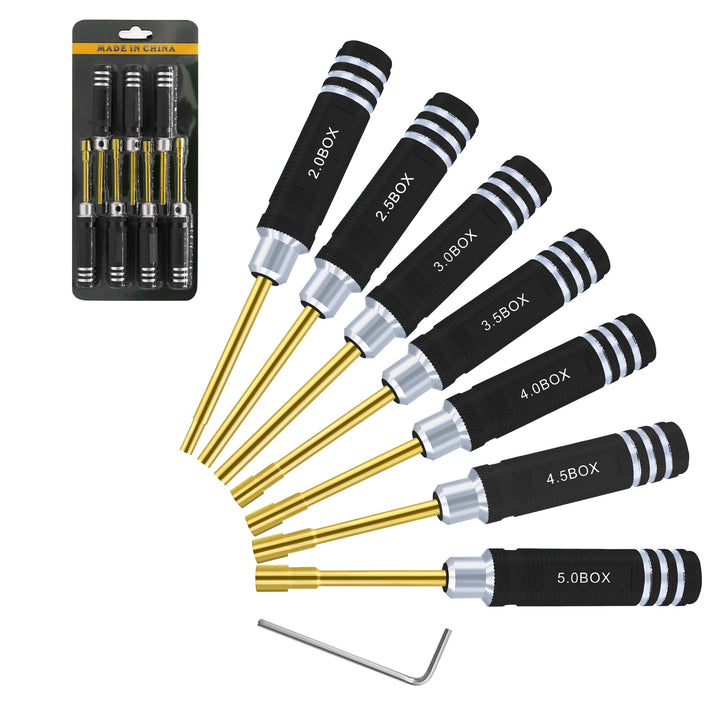 Sechskantmutter Schraubendreher Satz 2.0mm 2.5mm 3.0mm 3.5mm 4.0mm 4.5mm 5.0mm RC Werkzeug Steckschl