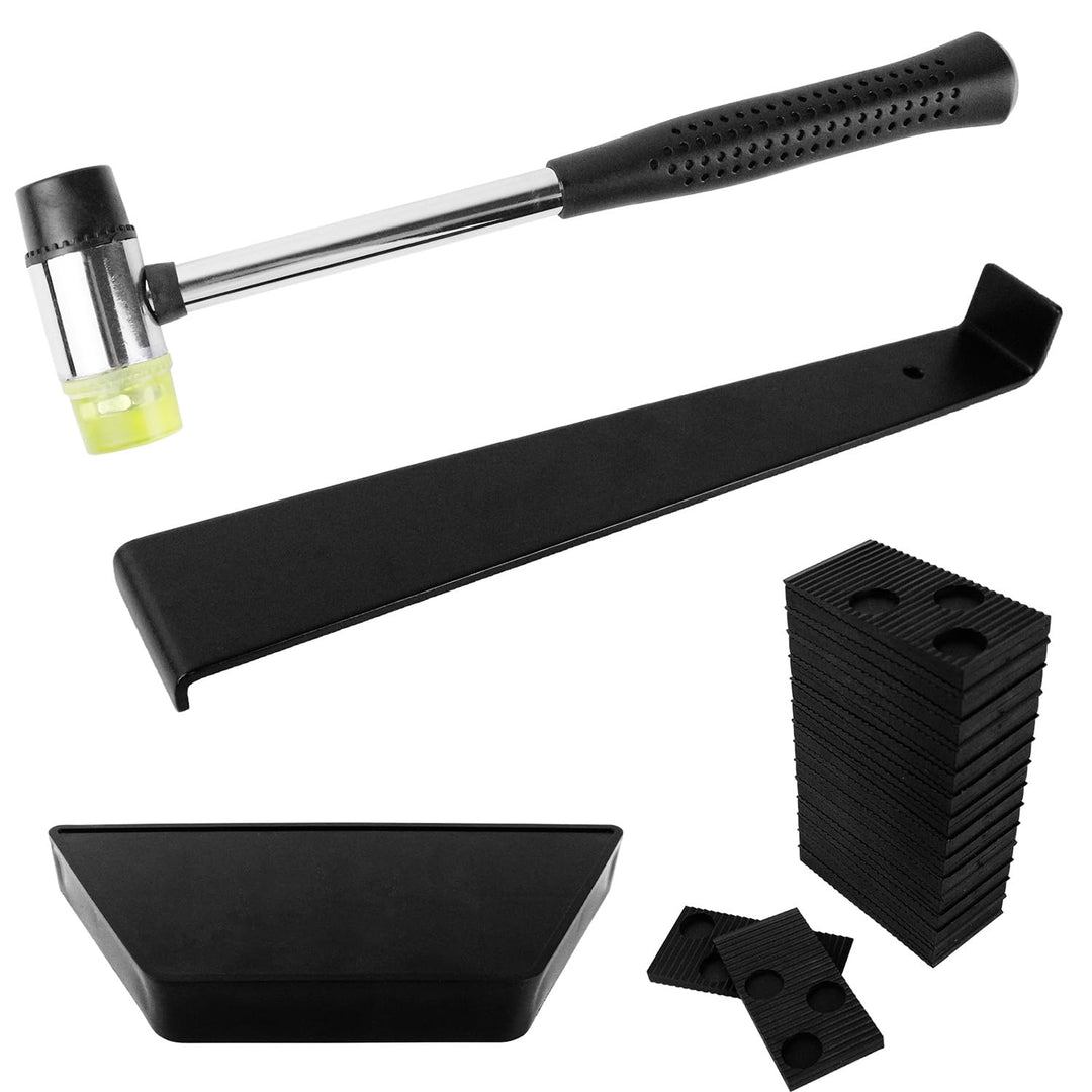 Laminatboden Kit, 33 Stück Laminat Verlegeset, Vinyl Verlegeset Werkzeug mit 30 Laminatboden-Abstand
