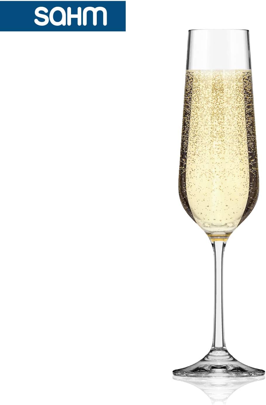 Sahm Sektgläser Set 6 teilig - 200ml Sektglas - Sektkelche Spülmaschinengeeignet - Ideal auch als Pr