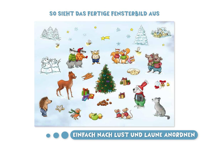 Ein Weihnachtsbaum für die Tiere: Ein Adventskalender zum Vorlesen und Gestalten eines Fensterbildes
