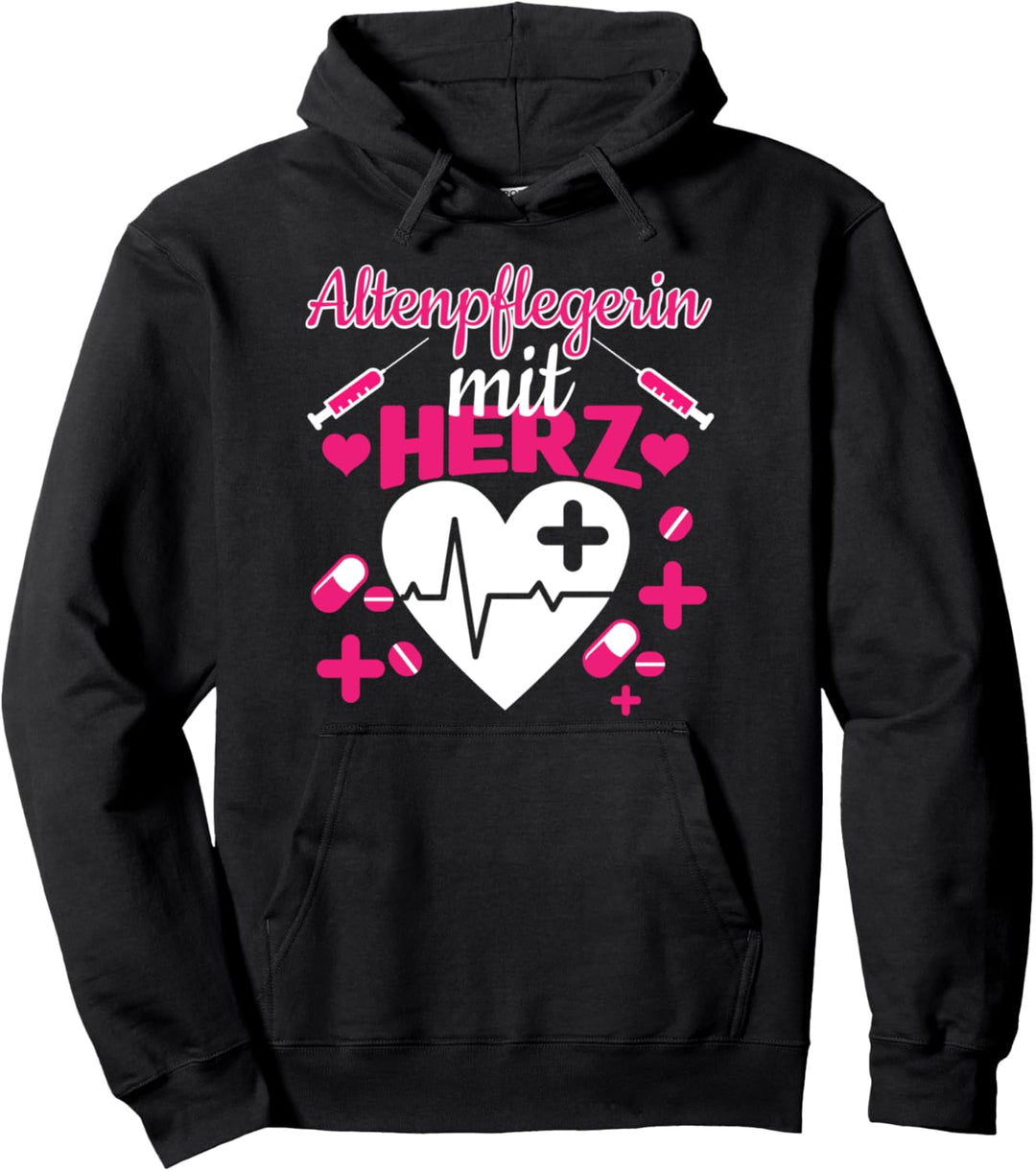 Altenpflegerin mit Herz Pflegekraft Pullover Hoodie