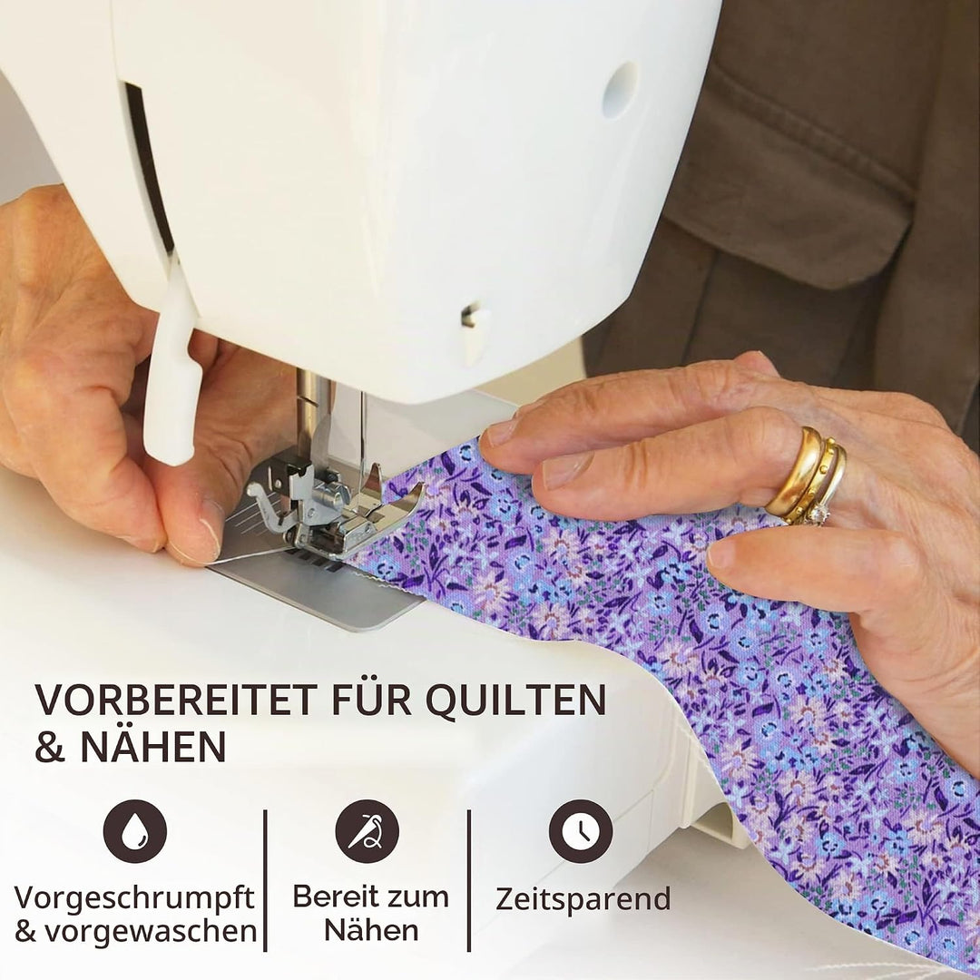 Tinyspool & Co. Jelly Roll Stoffstreifen zum Quilten, Basteln und Nähen, 40 Streifen sortiertes Bünd