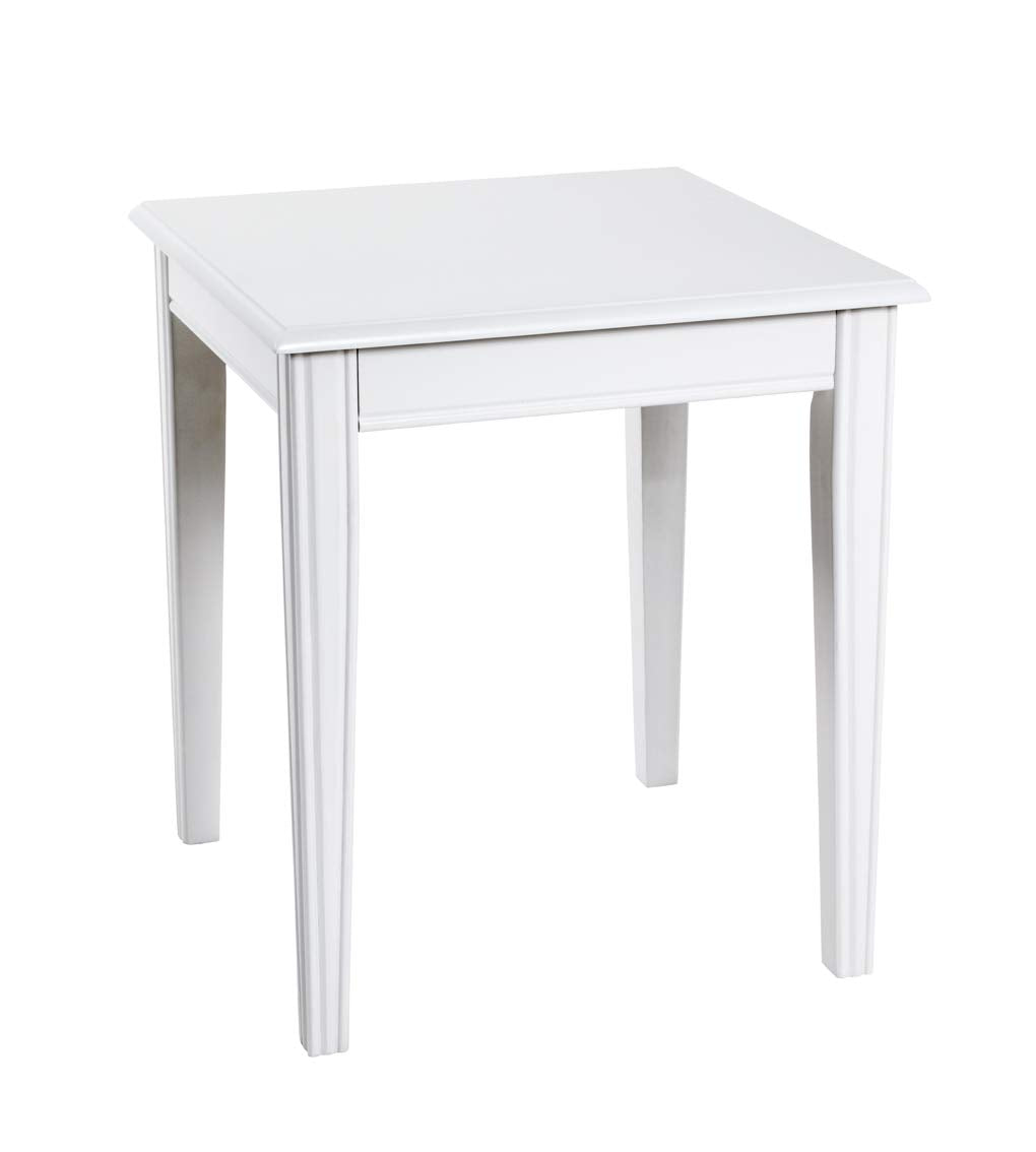 HAKU Möbel Beistelltisch, Massivholz, weiss, B 45 x T 45 x H 51 cm 45 x 45 x 51 cm, 45 x 45 x 51 cm