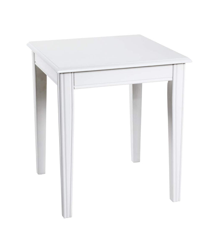HAKU Möbel Beistelltisch, Massivholz, weiss, B 45 x T 45 x H 51 cm 45 x 45 x 51 cm, 45 x 45 x 51 cm