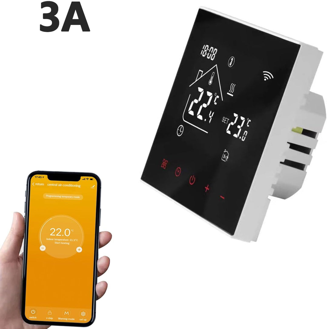 Smart WiFi Thermostat Fussbodenheizung Wasser, Tuya WiFi Heizungsthermostat LED Display Touchscreen