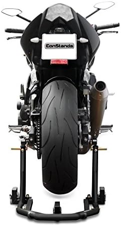 ConStands Mover II Racing - Motorrad Montageständer für KTM 690 Duke Schwarz matt Hinten Rangierhilf