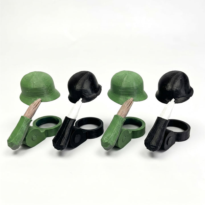 PLUSHCEWT 4 Stück Soldat Salut Bierflaschen Helm Soldatengruss Bierflaschenhelm Bierhelm lustiger Fl
