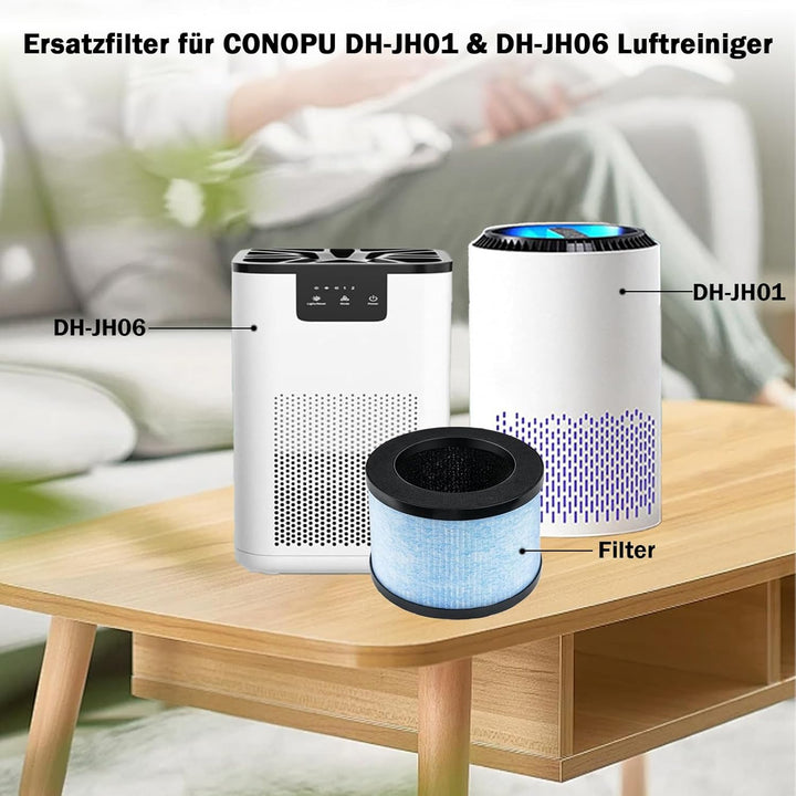 Ersatzfilter für CONOPU DH-JH01 & DH-JH06 Luftreiniger, 3-in-1, H13 True Hepa mit Hocheffizienter Ak