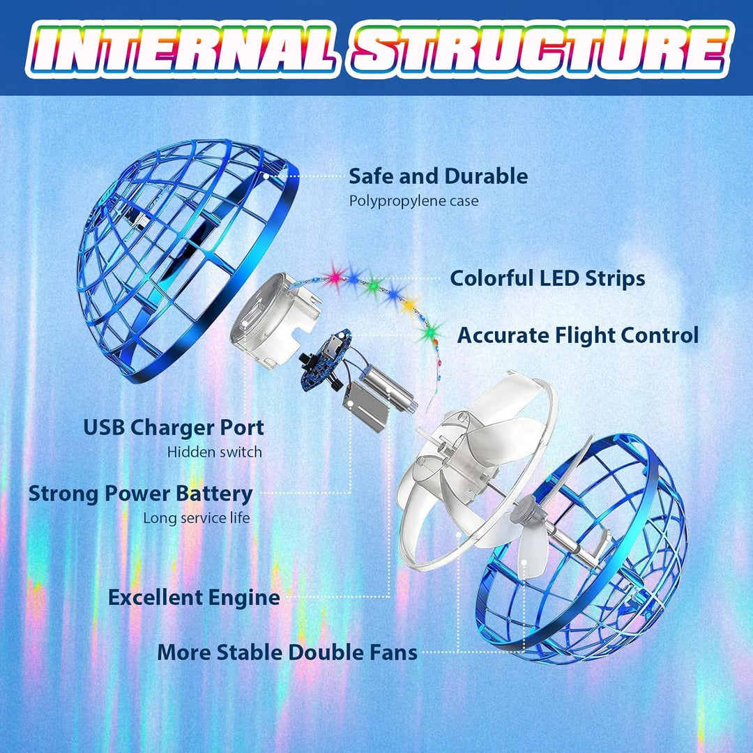 2025 Fliegender Ball Hover Ball, Fliegende Kugel mit Galaxy Boomerang Effekt - Magic Floating Orb Sp