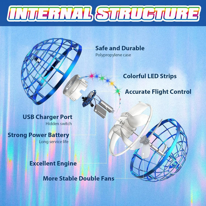 2025 Fliegender Ball Hover Ball, Fliegende Kugel mit Galaxy Boomerang Effekt - Magic Floating Orb Sp
