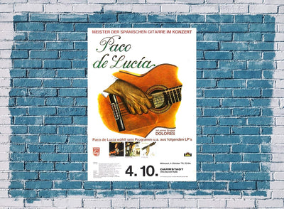 Paco de Lucía - Manuel De Falla, Darmstadt 1978 » Konzertplakat/Premium Poster | Live Konzert Verans