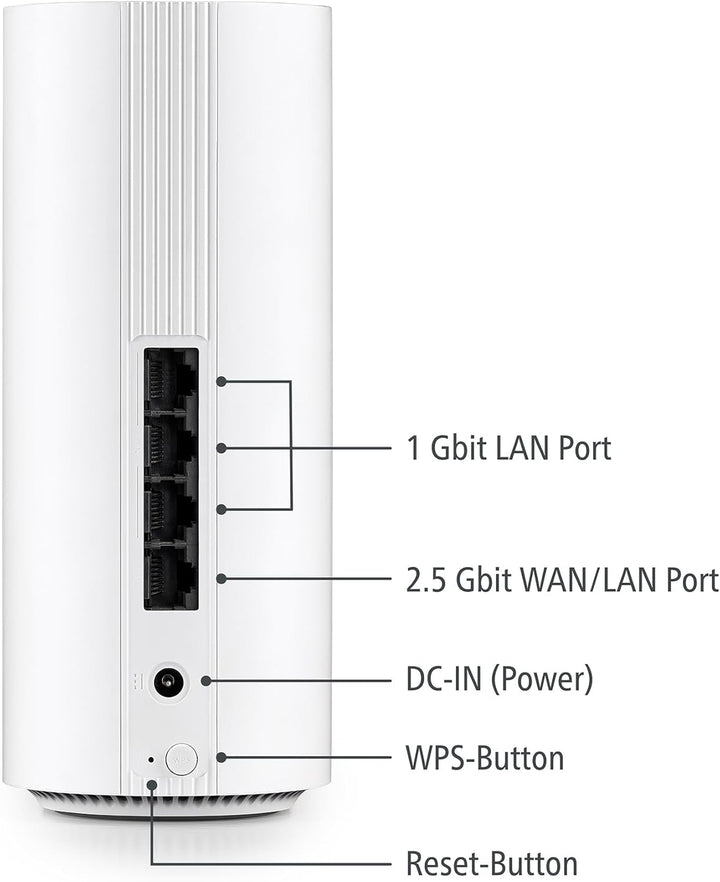 devolo WiFi 7 Mesh BE6500 3-Pack, Highspeed Mesh-WLAN-System, WLAN-Verstärker, bis zu 6.500 Mbit/s,