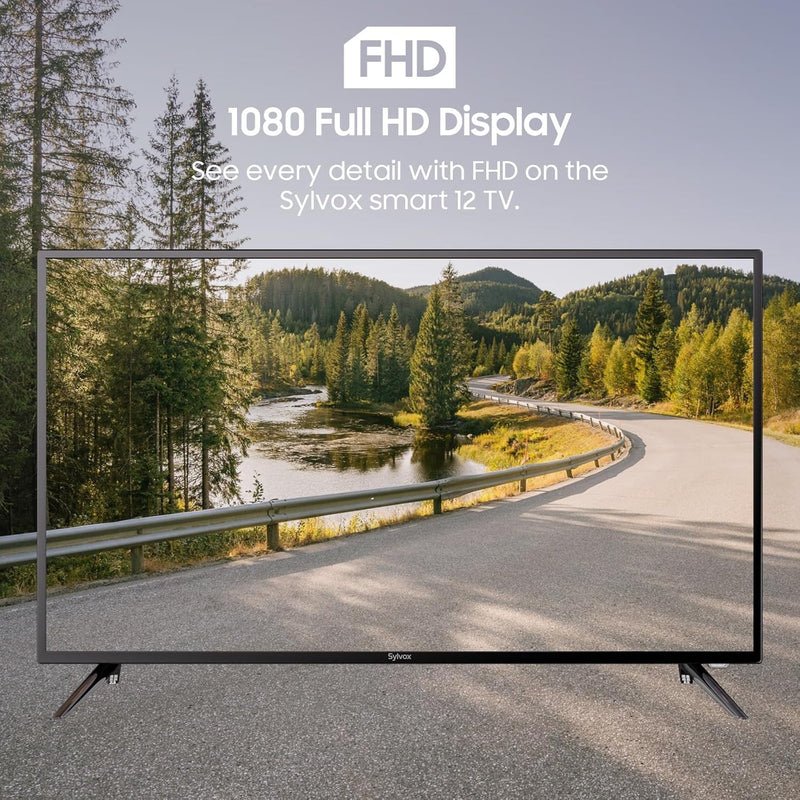 SYLVOX 40 Zoll Smart Google TV 12V Fernseher LED 1080P|10-32V|HBBTV |DVB-T2-S2|Handy Auf TV,Fernbedi