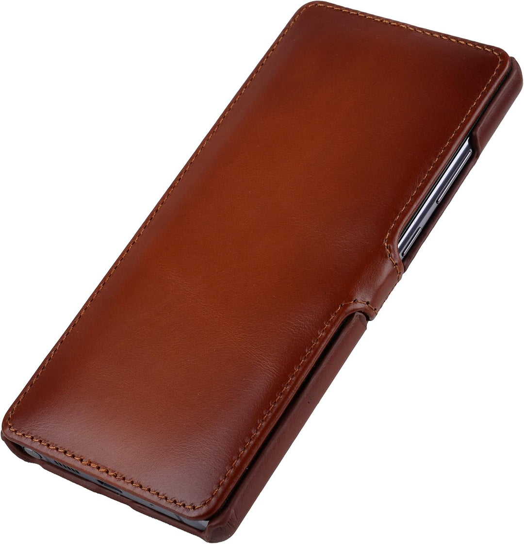 STILGUT Book Case kompatibel mit Samsung Galaxy Note 20 Hülle aus Leder mit Clip-Verschluss, Lederhü