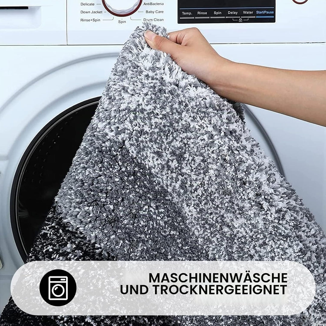 Homaxy Weich Badezimmerteppich 40x120 cm, rutschfest waschbar Badematte Flauschige Hochflor Badteppi