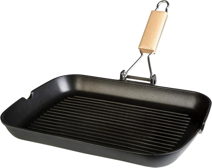 WECOOK! Ecostone Grillpfann Induktion Gewellt, 34 x 24 cm, Antihaftbeschichtung ILAG Ökologisch PFOA