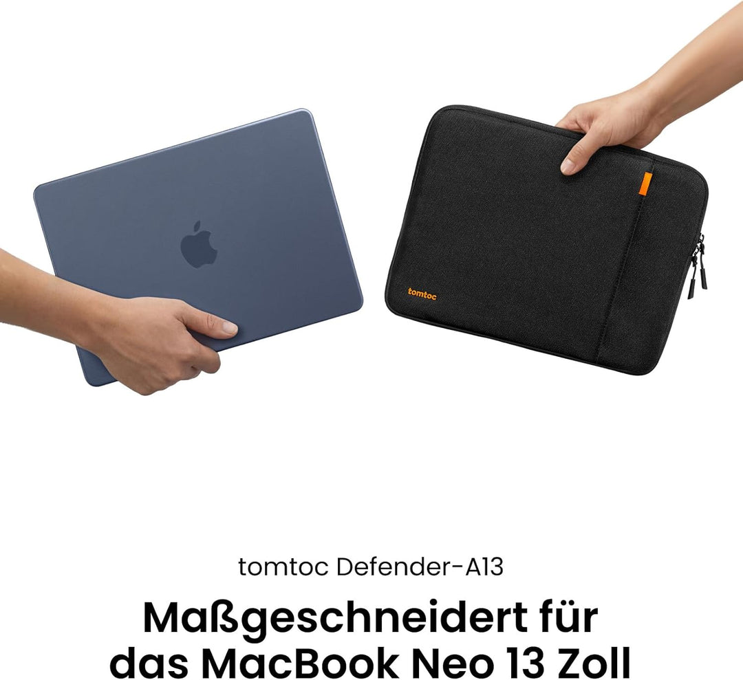 tomtoc 360° Tasche Hülle Entwickelt für 13 Zoll MacBook Neo A3404 (2026) mit A18 Pro Chip, Wasserabw