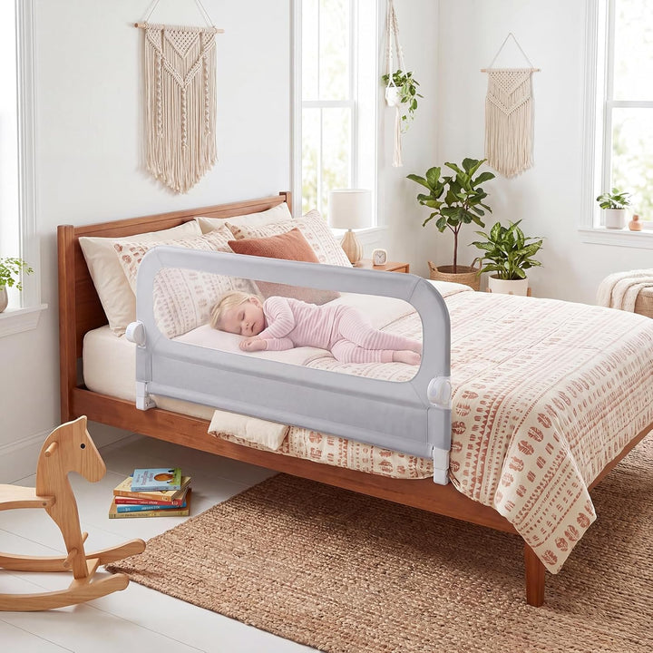RELAX4LIFE Bettgitter Rausfallschutz, 120 x 60 cm, zusammenklappbares Bettschutzgitter, Kinderbettgi