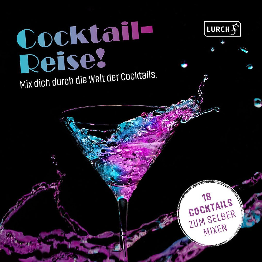 Lurch 240798 Cocktail-Set: 3tlg Cocktailshaker, Jigger/Barmass und Cocktailbuch, Geschenk- und Einst