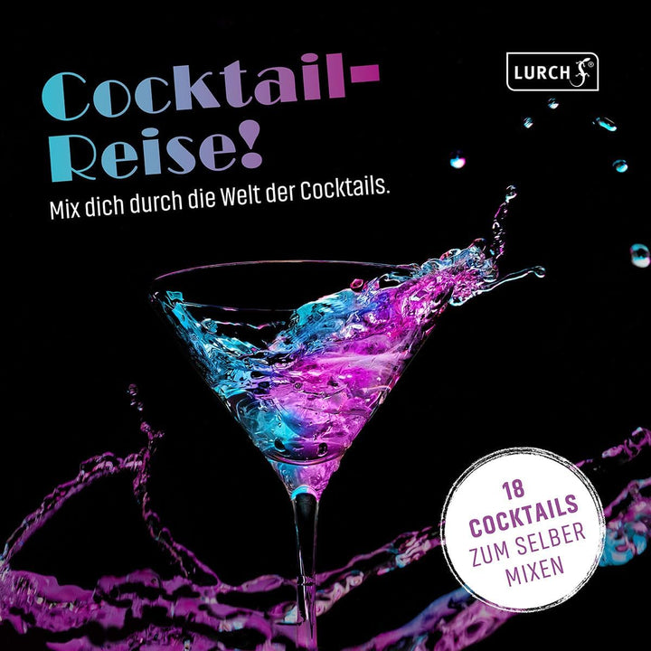 Lurch 240798 Cocktail-Set: 3tlg Cocktailshaker, Jigger/Barmass und Cocktailbuch, Geschenk- und Einst