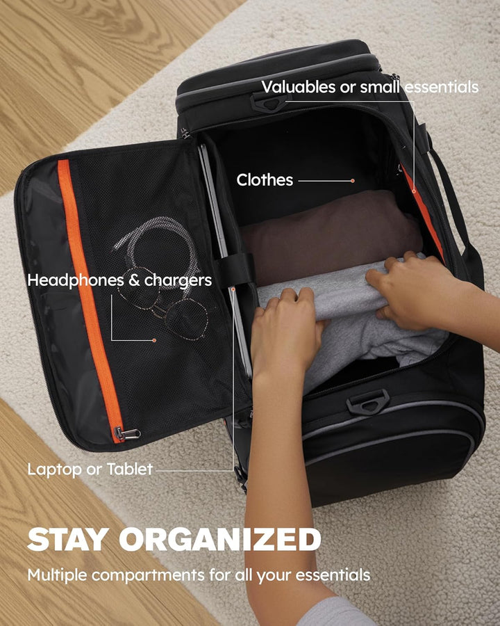 Tolaccea SporttascheHerren und Damen47L – Schuhfach&Nassfach, Rucksack‑Duffel Trainingstasche für Fi
