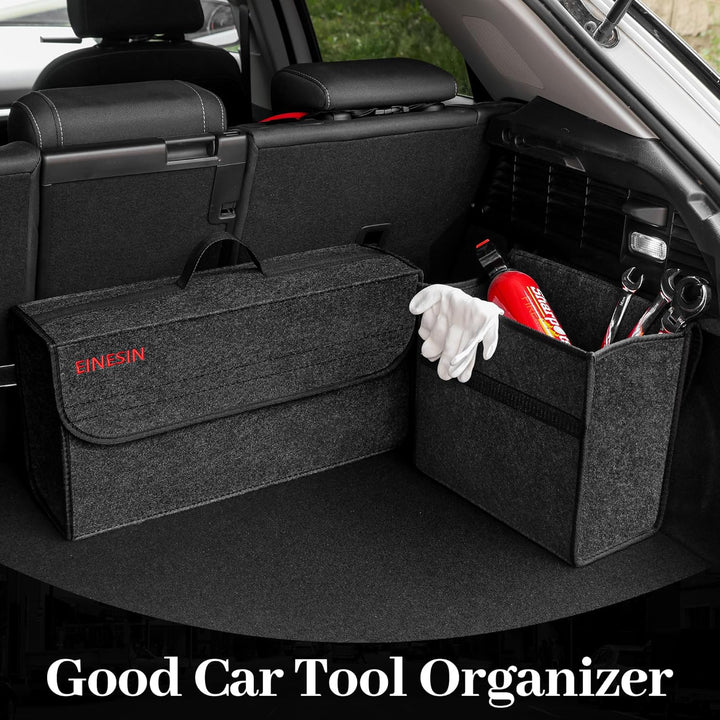 Einesin Auto Organizer Toolbag Grösse S, Kofferraum Organizer aus Filz mit Klett Fixierung, Auto Zub