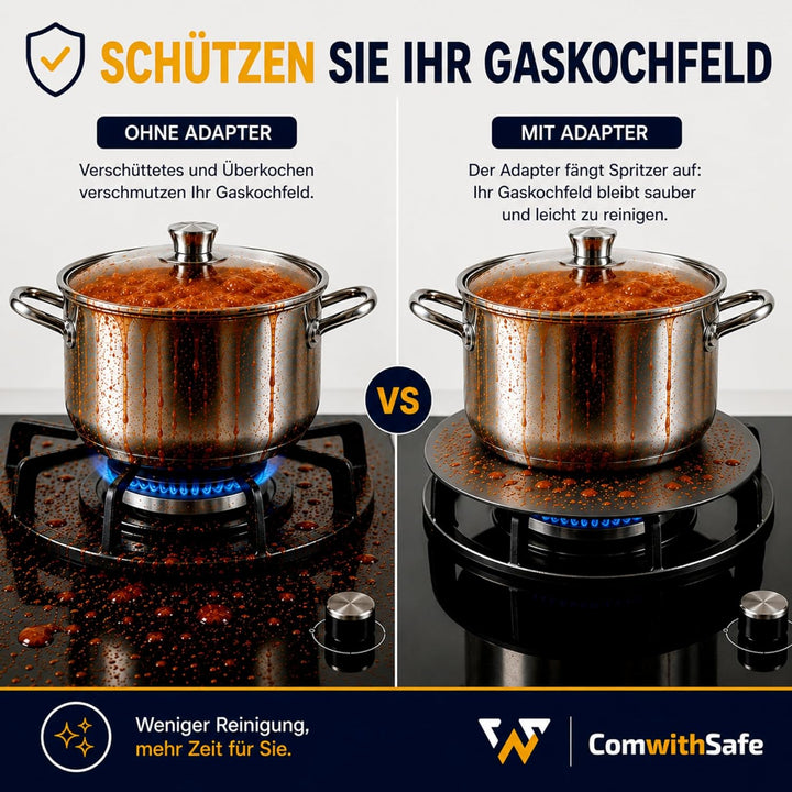 Induktionsadapter, 24 cm, mit abnehmbarem Griff, isoliert, ändert die Farbe nach Gebrauch nicht, Hei