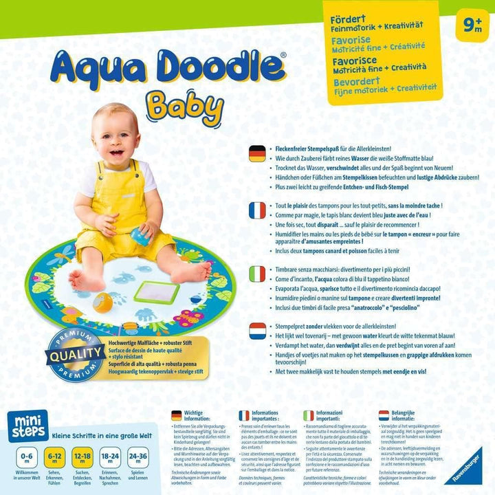 Ravensburger ministeps 4181 Aqua Doodle Baby - Fleckenfreies Stempeln mit Wasser - Erstes Stempelset