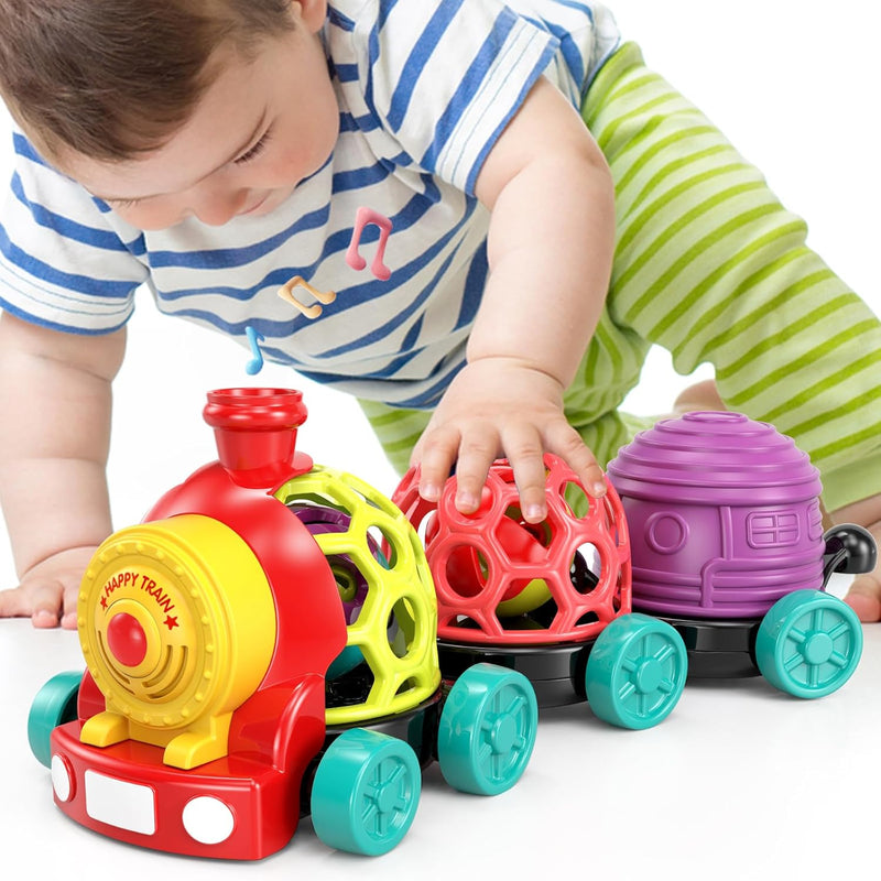 MOONTOY Baby Spielzeugauto für 6 9 Monat, KinderSpielzeug Baby Spielzeugrassel für 6-12 Monat Jungen