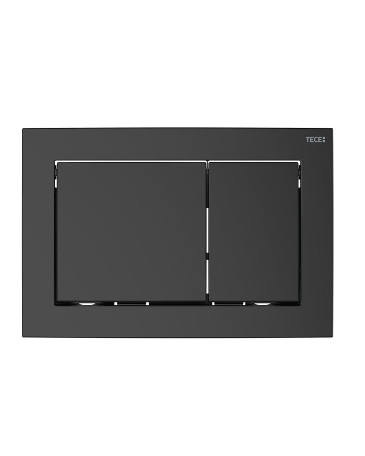 TECE TECEbase WC-Betätigungsplatte schwarz matt, Zweimengentechnik, 214 x 145 x 18 mm, Spülkästen